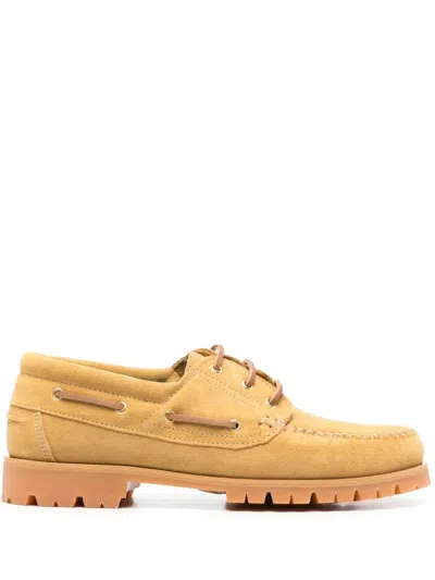 Vinny's Aztec Boat Shoes In Yellow