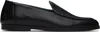 Vinny's Black Belgee Loafers In Black Nappa Lthr