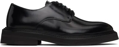 Vinny's Black Leather Officer Derbys