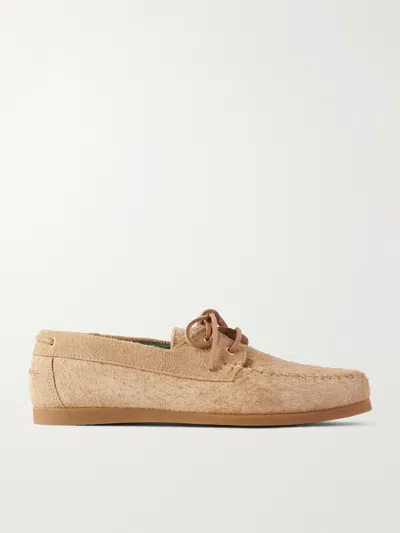 Vinny's Boatman Suede Boat Shoes In Multi