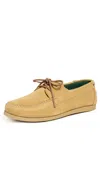 Vinny's Boatman Suede Boat Shoes Sand Suede In Sand Suede