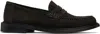 Vinny's Brown Yardee Loafers In Dark Brown Suede