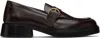 Vinny's Burgundy Heeled Townee Monk Loafers In Burgundy Polido