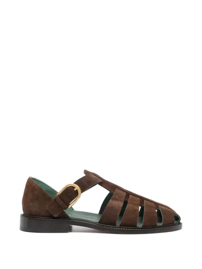 Vinny's Fisherman Buckle-strap Sandals In Brown