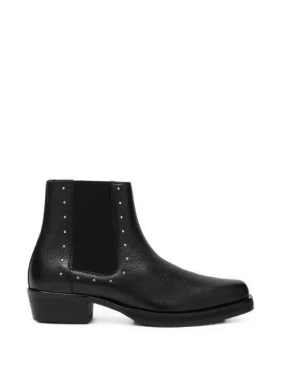 Vinny's Joee Chelsea Ankle Boots In Black With Small Studs