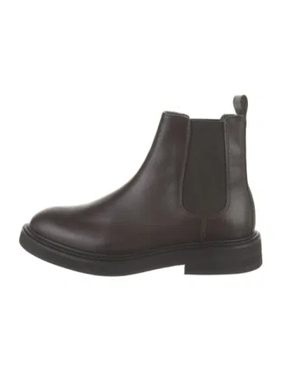 Pre-owned Vinny's Leather Chelsea Boots In Brown