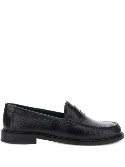 Vinny's Leather Loafers In Black