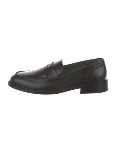 Pre-owned Vinny's Leather Loafers In Black