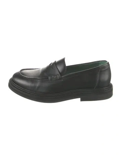 Pre-owned Vinny's Leather Loafers In Green