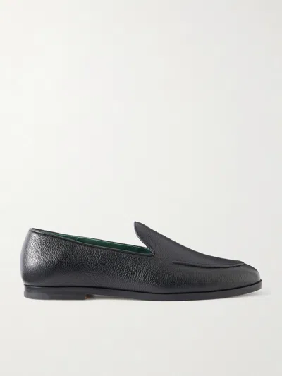 Vinny's Marcel Full-grain Leather Loafers In Black