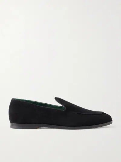 Vinny's Marcel Suede Loafers In Black