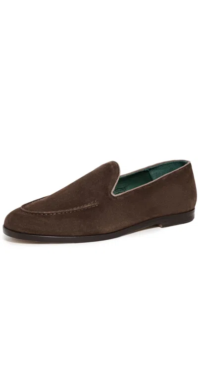 Vinny's Marcel Suede Loafers Dark Brown Suede