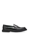 Vinny's Men's Yardee Slip On Penny Loafers In Black Lizz