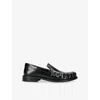 Vinny's Vinnys Black Leather Micahel Moccasins In Black