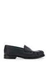 Vinny's Penny-strap Leather Loafers In Black