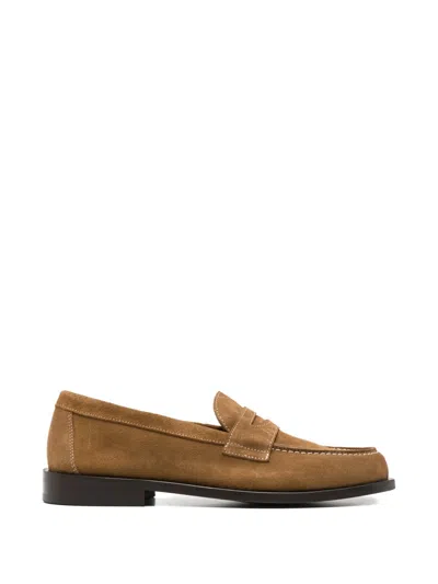 Vinny's Penny-slot Loafers In Brown