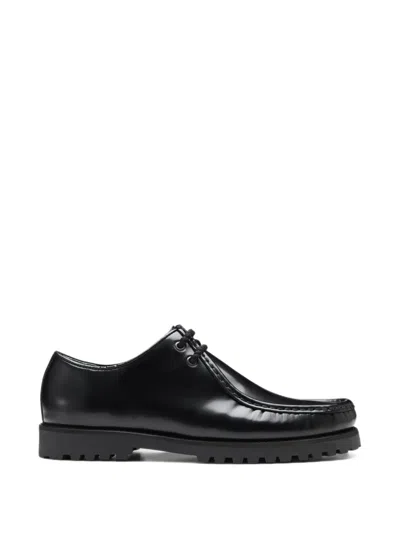 Vinny's Percee Lake Leather Shoes In Black