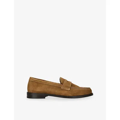 Vinny's Mens  Bobbee Suede Loafers In Brown