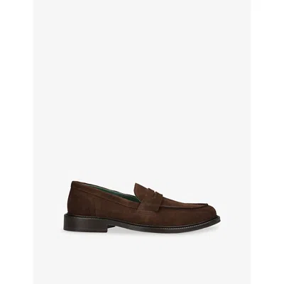 Vinny's Mens  Townee Suede Loafers In Brown