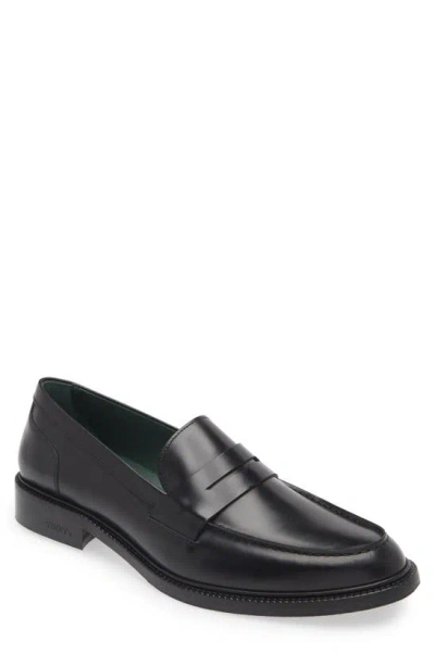 Vinny's Townee Penny Loafer In Black