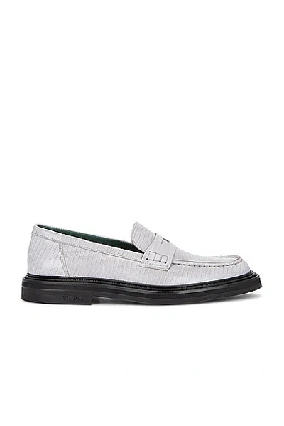 Vinny's Vinnee Penny Loafer In Lizzard Pattern Grey