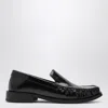 Vinny's Vinnys Black Leather Micahel Moccasins In Black