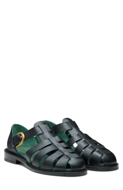 Vinny's Fisherman Sandal In Black
