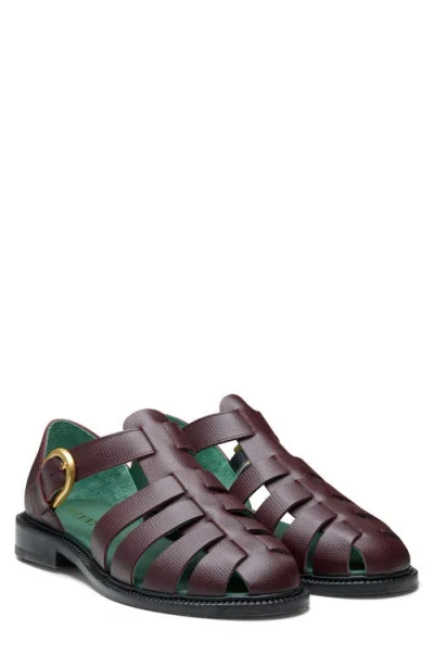 Vinny's Fisherman Sandal In Burgundy