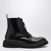 Vinny's Vinnys Officer Boots Black Leather In Black