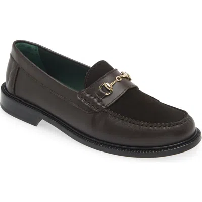 Vinny's Yardee Bit Loafer In Dark Brown Two Tone