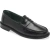 Vinny's Yardee Penny Loafer In Black Polido Leather