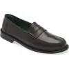 Vinny's Yardee Penny Loafer In Brown Nappa Leather
