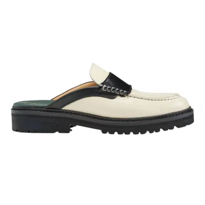 Vinny's Panelled Leather Mules In Multi