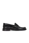 Vinny's Yardee Mocassin Loafer In Black Polido Leather