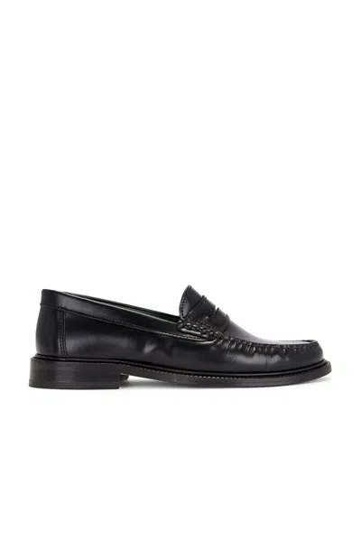 Vinny's Yardee Mocassin Loafer In Black Lizz