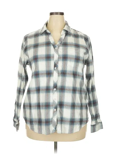 Pre-owned Vintage 1 Long Sleeve Button Down Shirt In Blue