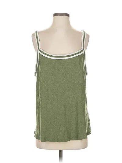 Pre-owned Vintage 1 Tank Top Green Strapless Neckline Tops