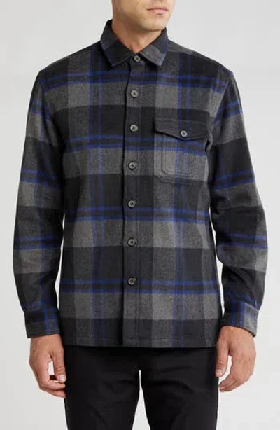 Vintage 1946 Buffalo Plaid Shirt Jacket In Grey