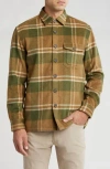 Vintage 1946 Heather Wool-blend Shirt Jacket In Light Green/natural