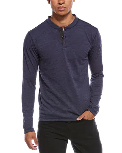 Vintage 1946 Burnout Slub Henley Shirt In Blue