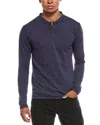 Vintage 1946 Burnout Slub Henley Shirt In Blue