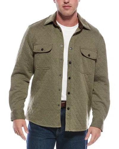 Vintage 1946 Diamond Quilted Shirt Jacket In Green