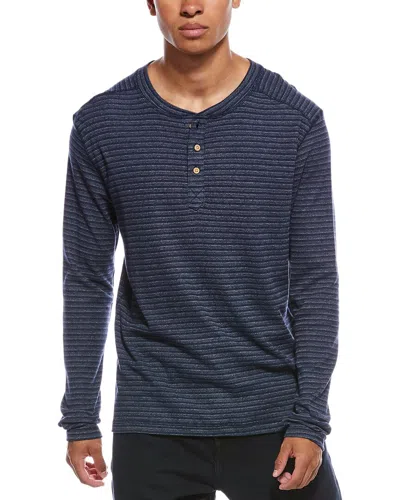Vintage 1946 Flat Back Henley Shirt In Blue