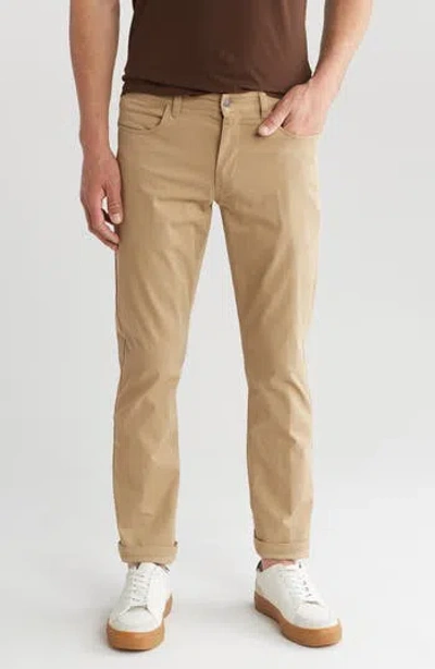 Vintage 1946 Flat Front Stretch Comfort Slim Leg Pants In British Tan