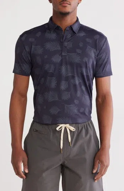 Vintage 1946 Fronds Two-tone Piqué Polo In Dark Midnight