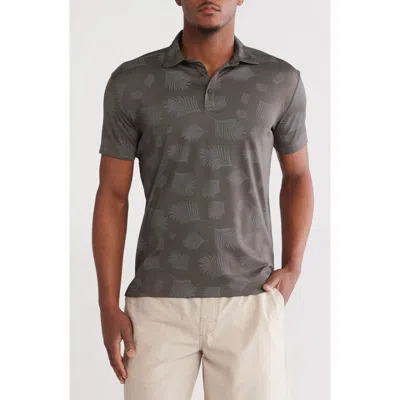Vintage 1946 Fronds Two-tone Piqué Polo In Dark Moss