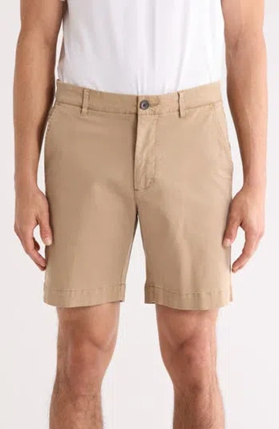 Vintage 1946 Garment Dyed Flat Front Shorts In Brown
