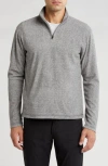 Vintage 1946 Heather Chenille Quarter Zip Pullover In Cloud Grey Heather