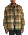 Vintage 1946 Heather Wool-blend Shirt Jacket In Green