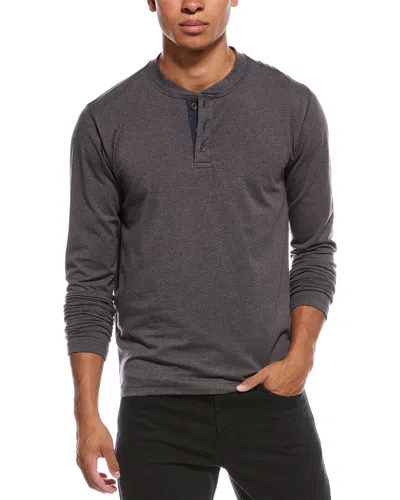 Vintage 1946 Heathered Henley Shirt In Gray